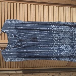 Love Sam Blue & White Sleeveless Dress Size Large